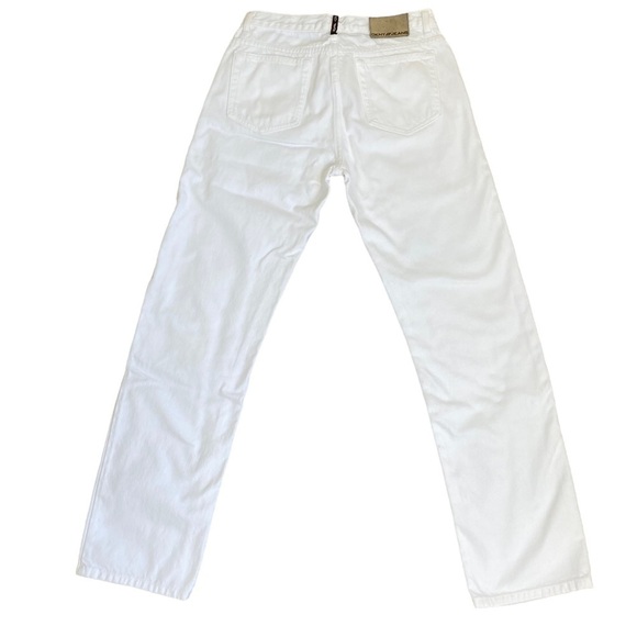 Vintage Y2K DKNY Jeans Straight Leg High Waist White USA Made Size 6 - Picture 2 of 15